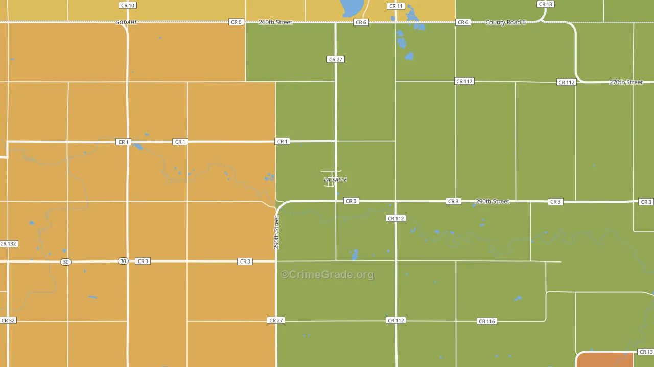 La Salle, MN Map of Vandalism Rates