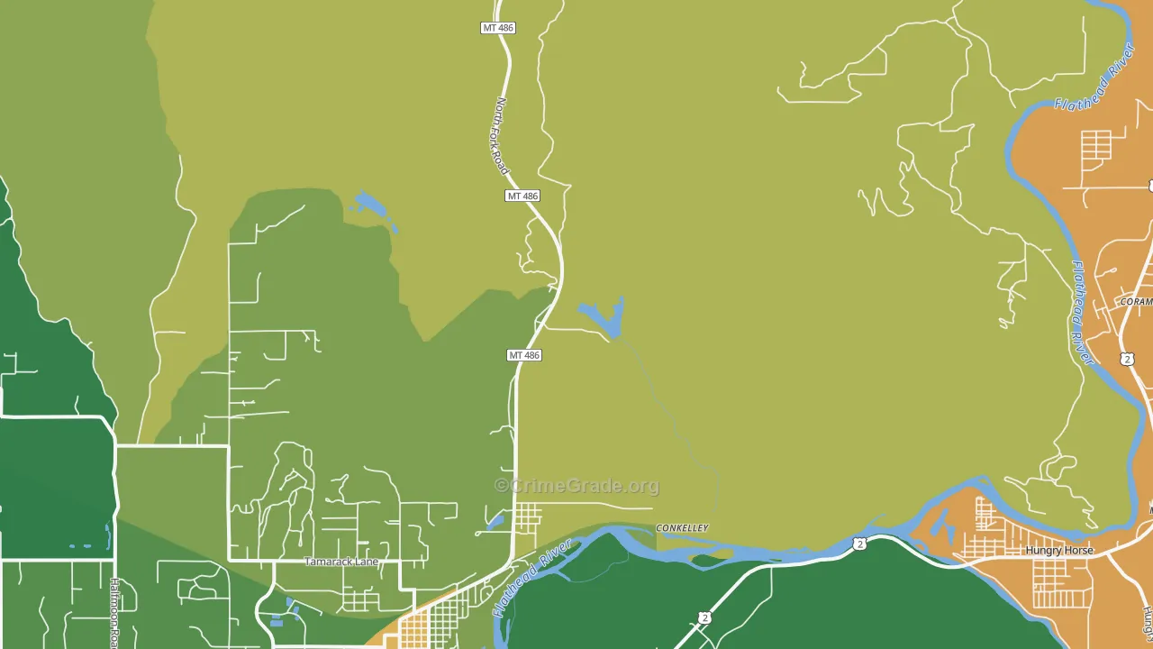 La Salle, MT Map of Vandalism Rates