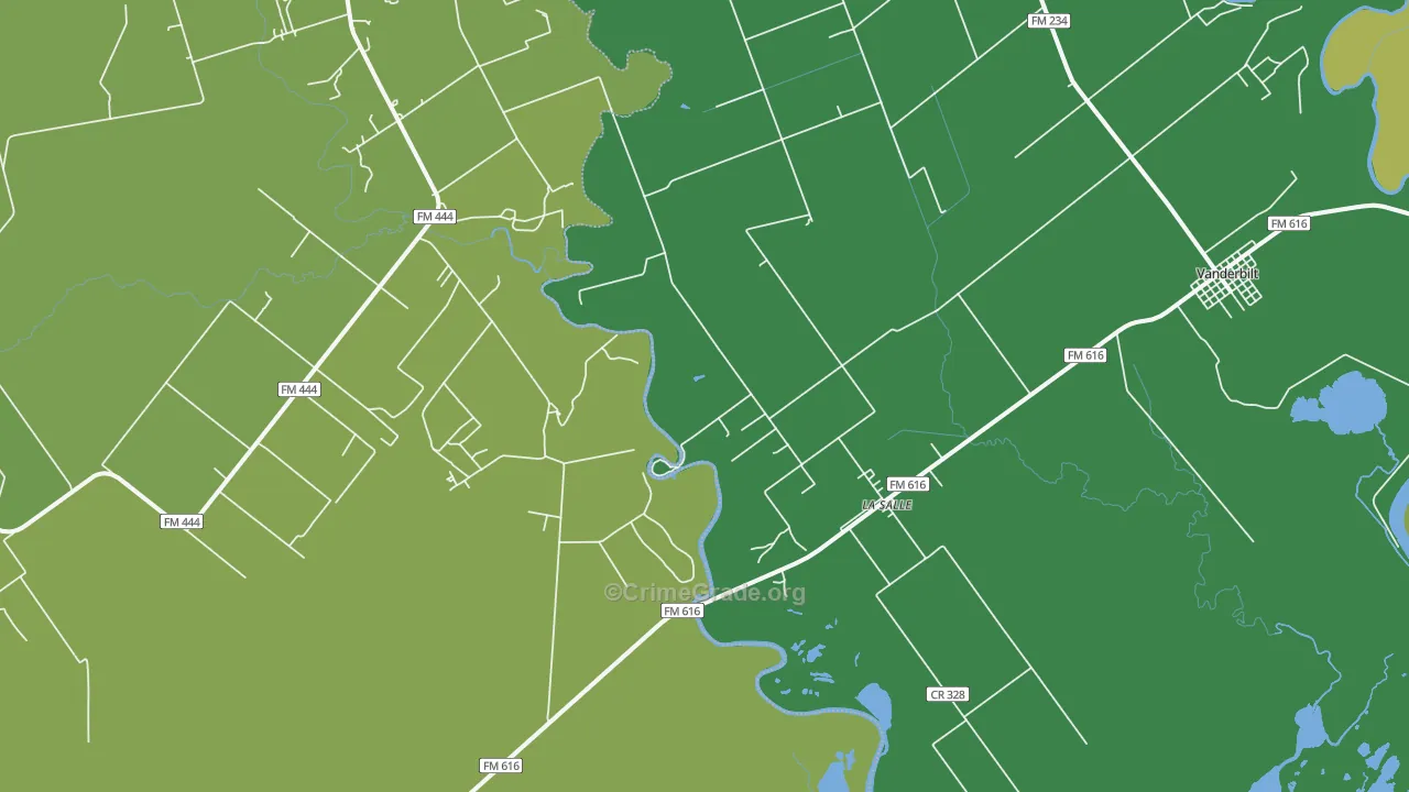 La Salle, TX Map of Vandalism Rates