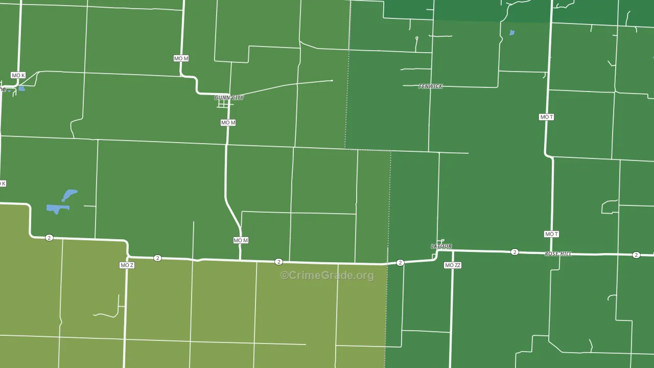 La Tour, MO Map of Vandalism Rates