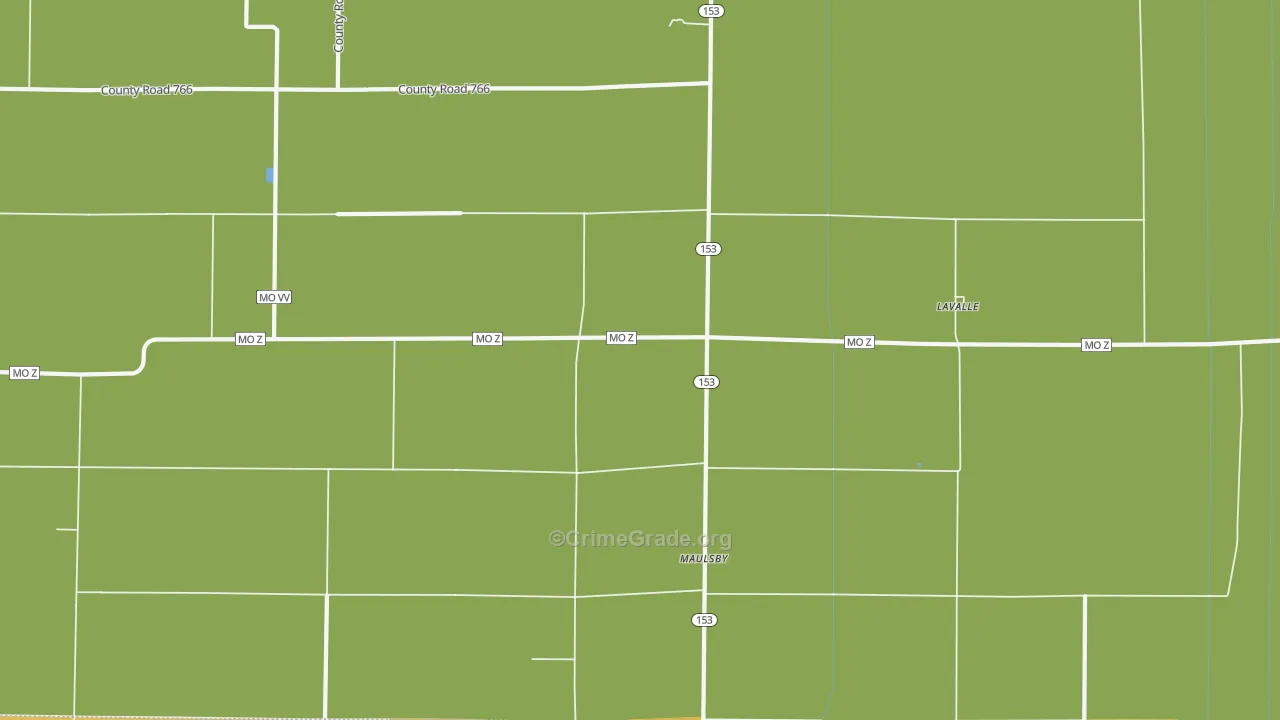 La Valle, MO Map of Vandalism Rates