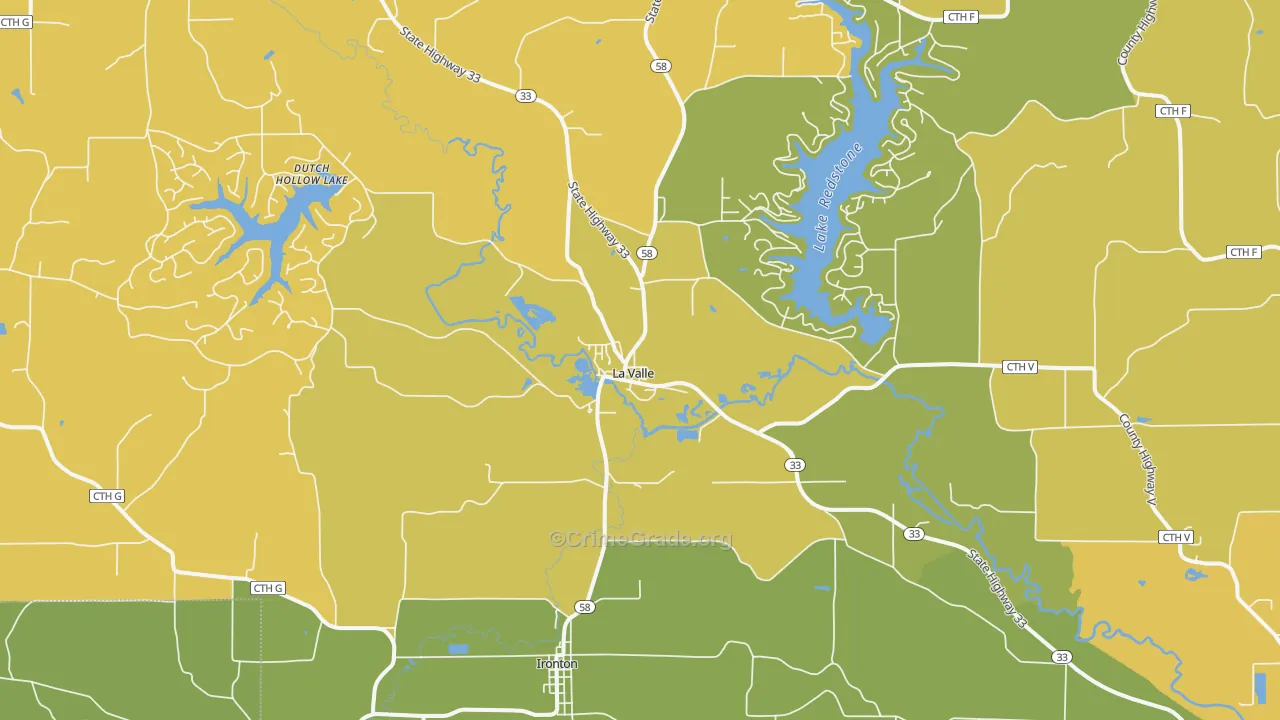 La Valle, WI Map of Vandalism Rates