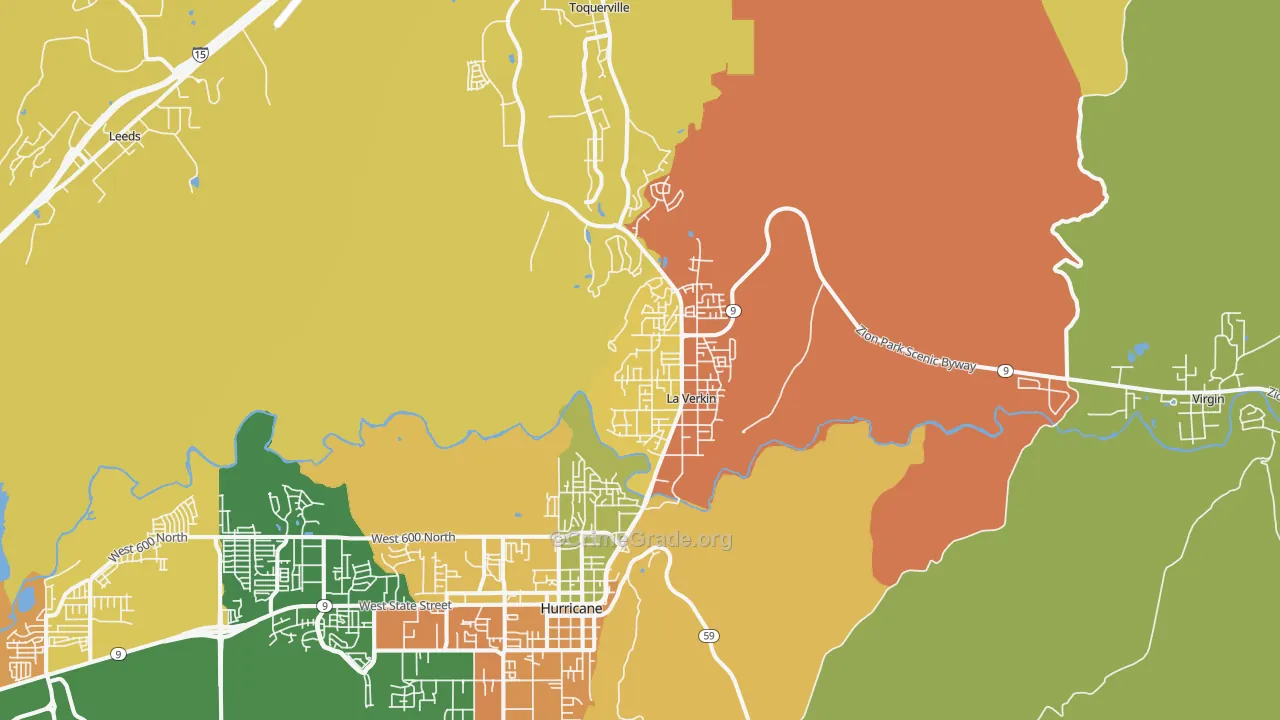 La Verkin, UT Map of Vandalism Rates