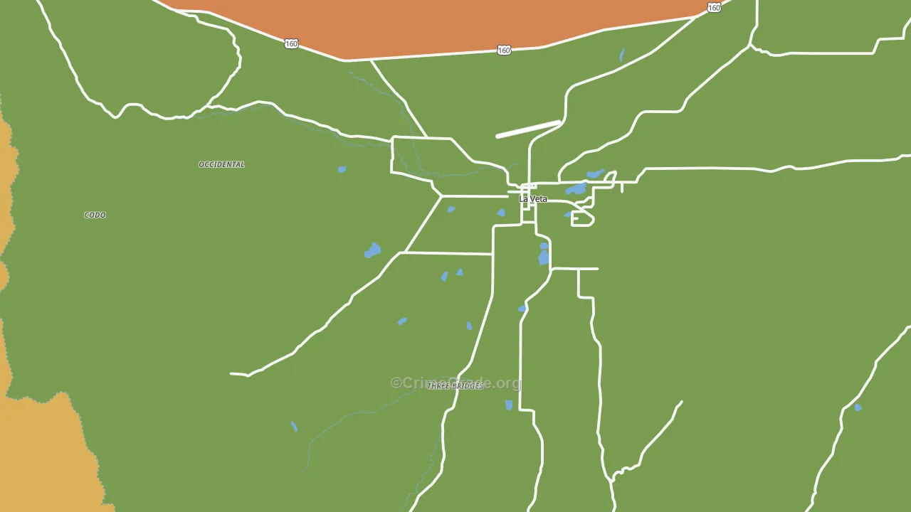 La Veta, CO Map of Vandalism Rates