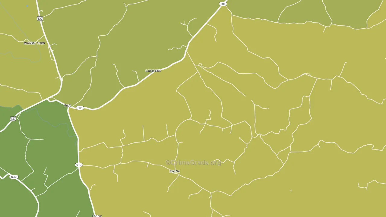 Labascus, KY Map of Vandalism Rates