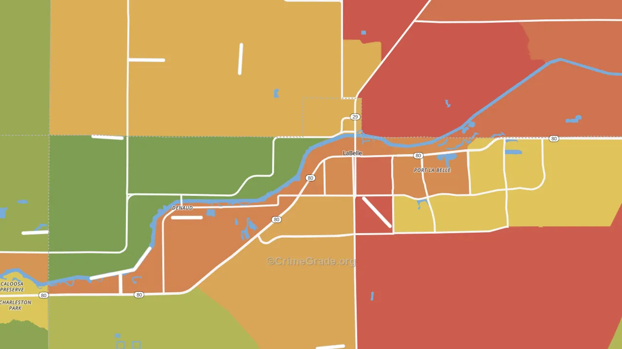 Labelle, FL Map of Vandalism Rates