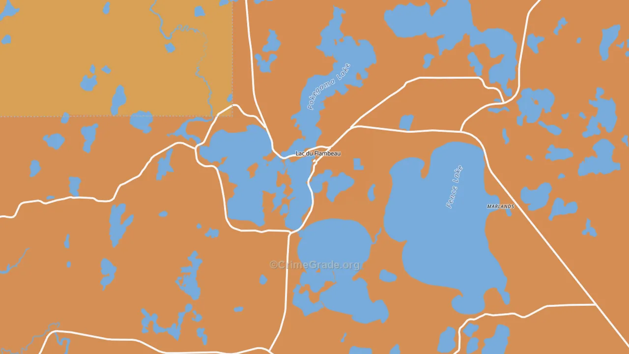 Lac Du Flambeau, WI Map of Vandalism Rates