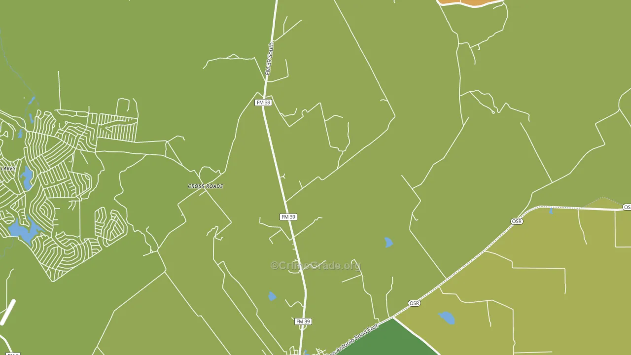 Laceola, TX Map of Vandalism Rates