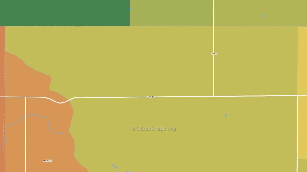 Lacey, OK Map of Vandalism Rates