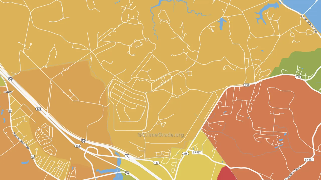 Lackey, VA Map of Vandalism Rates