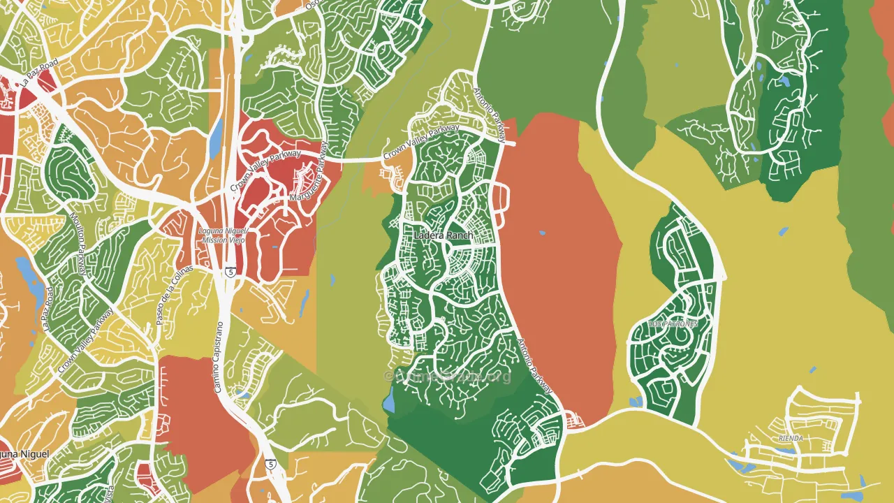 Ladera Ranch, CA Map of Vandalism Rates