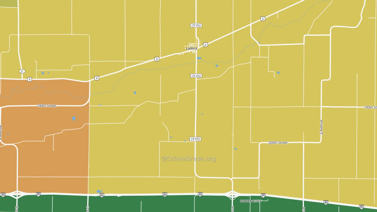 Ladora, IA Map of Vandalism Rates