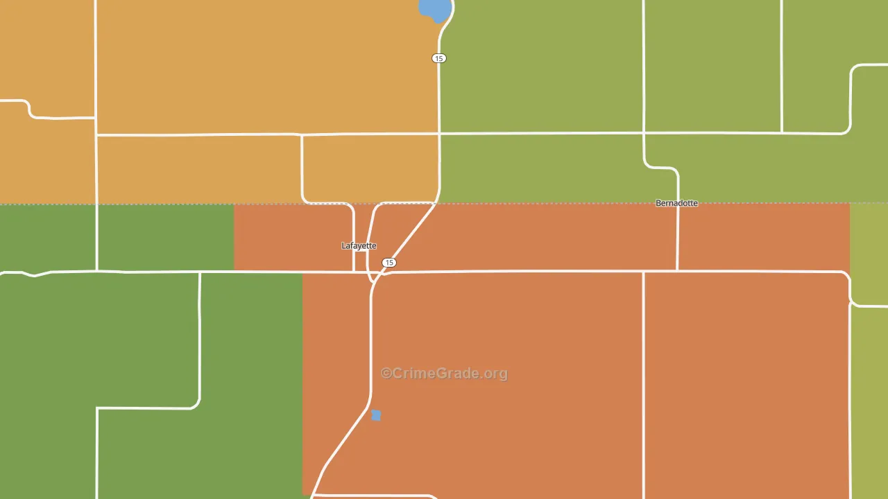 Lafayette, MN Map of Vandalism Rates