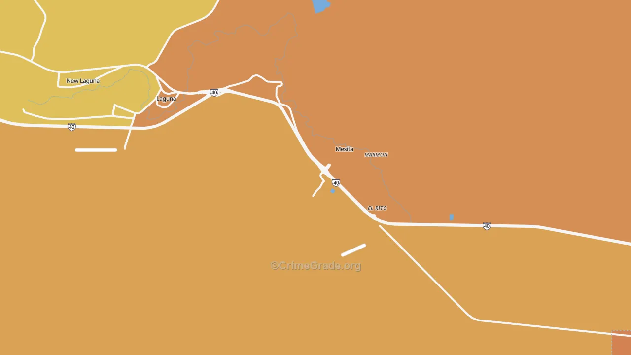 Laguna, NM Map of Vandalism Rates