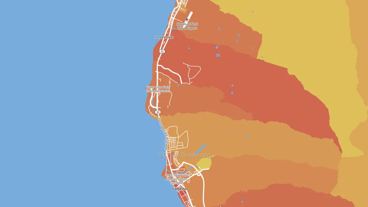 Lahaina, HI Map of Vandalism Rates