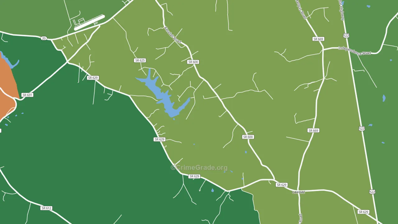 Lahore, VA Map of Vandalism Rates