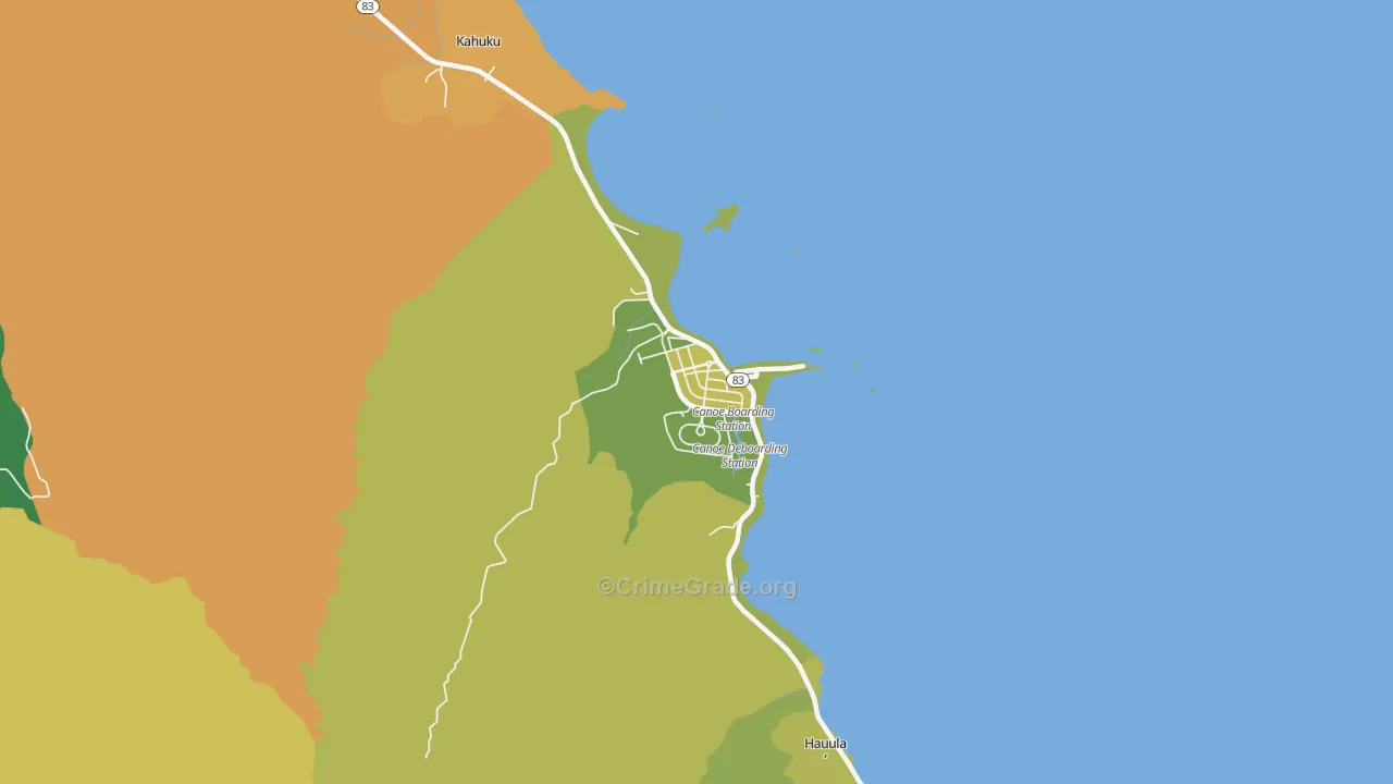 Laie, HI Map of Vandalism Rates