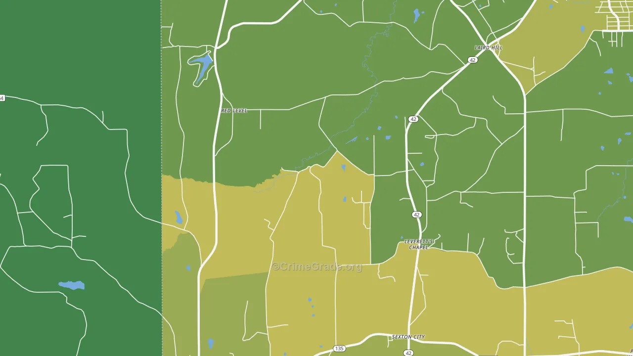 Laird Hill, TX Map of Vandalism Rates