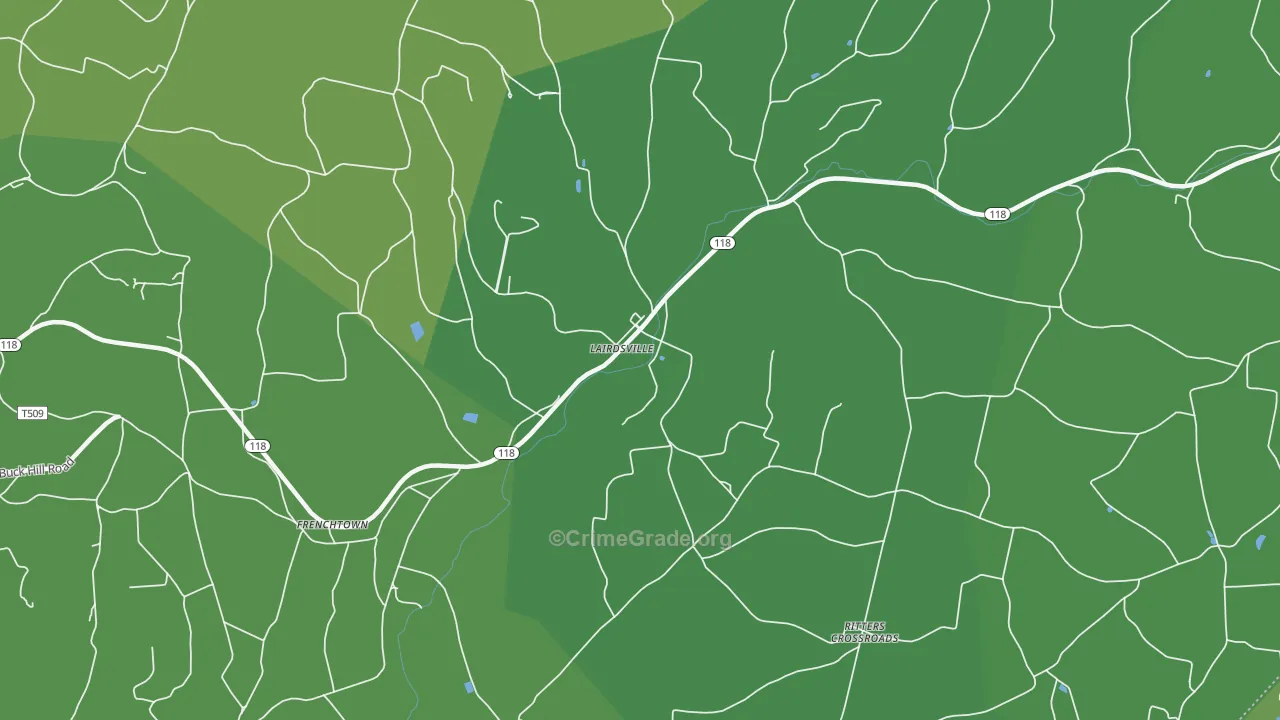 Lairdsville, PA Map of Vandalism Rates