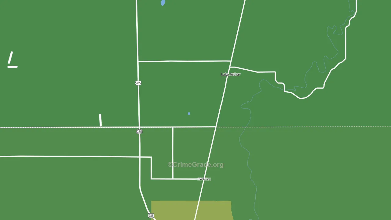 Lake Arthur, NM Map of Vandalism Rates