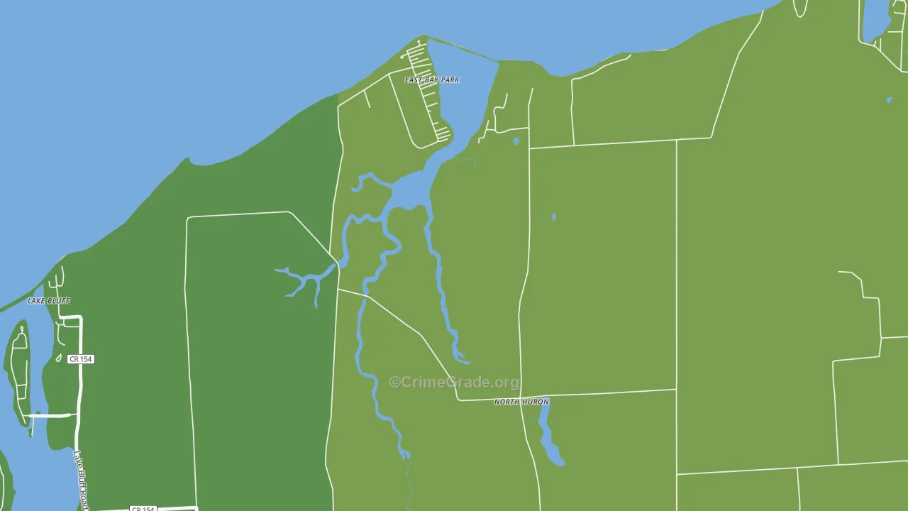 Lake Bluff, NY Map of Vandalism Rates