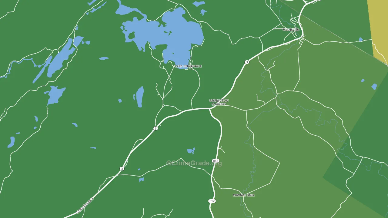 Lake Bonaparte, NY Map of Vandalism Rates