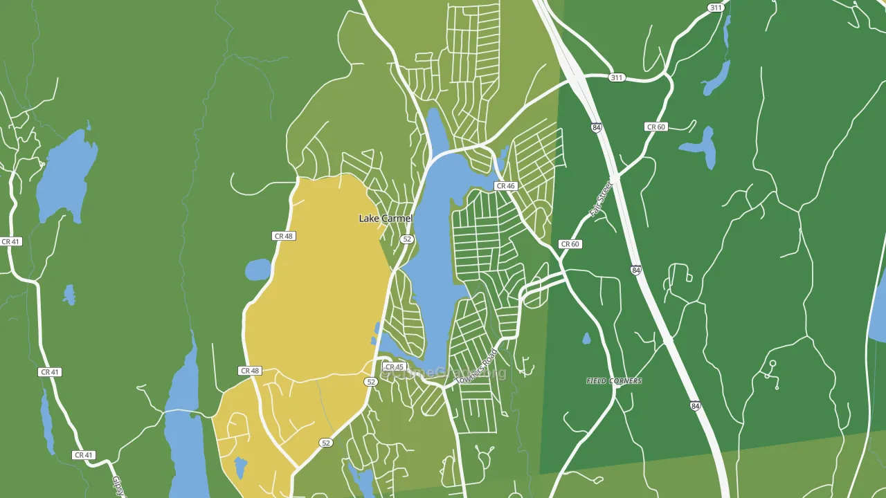 Lake Carmel, NY Map of Vandalism Rates