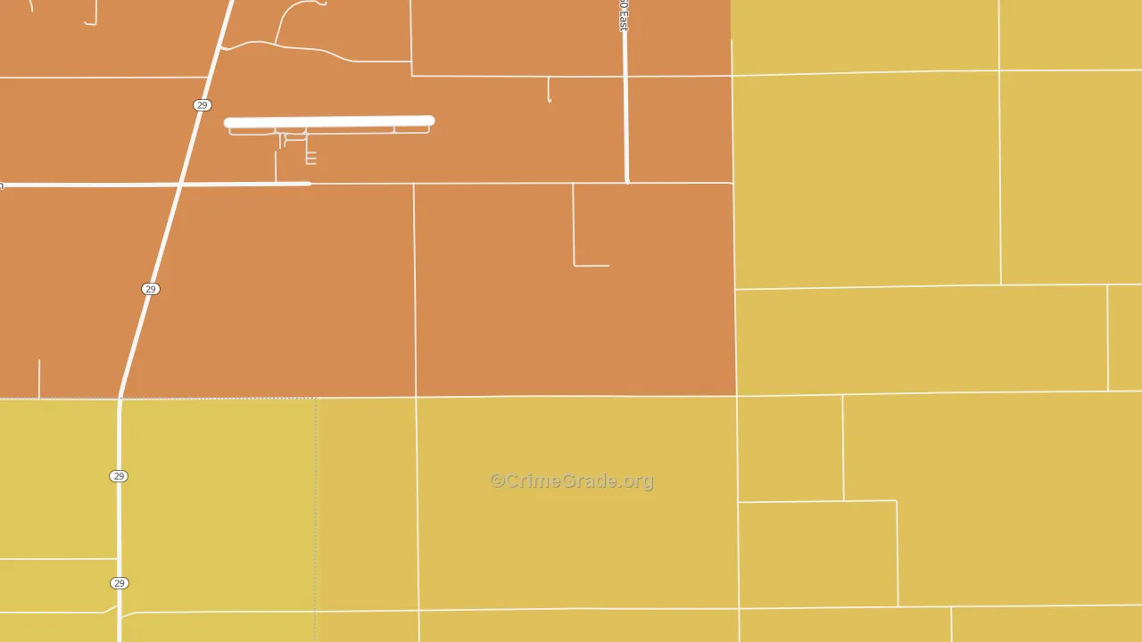 Lake Cicott, IN Map of Vandalism Rates