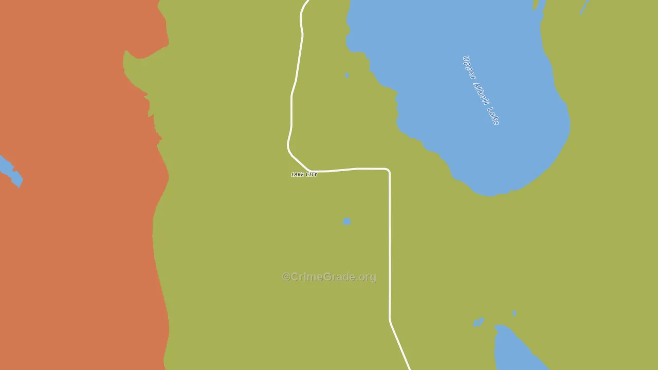 Lake City, CA Map of Vandalism Rates