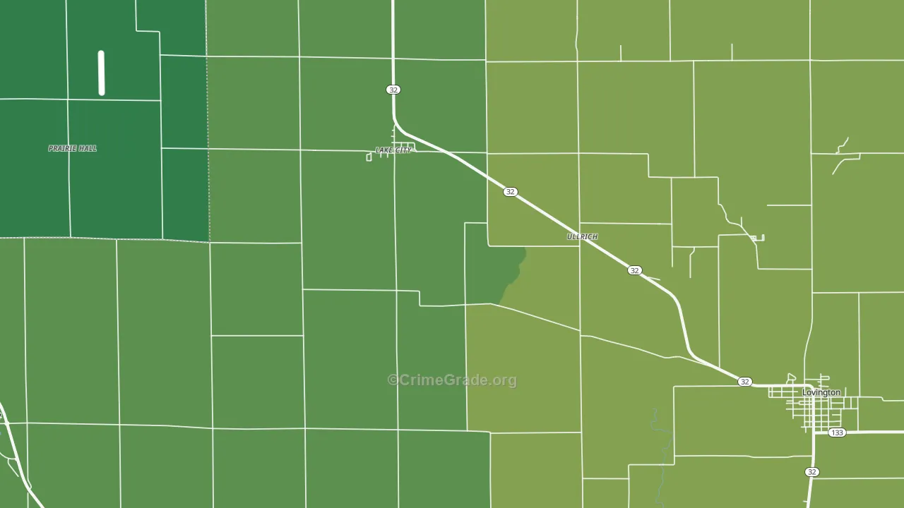 Lake City, IL Map of Vandalism Rates