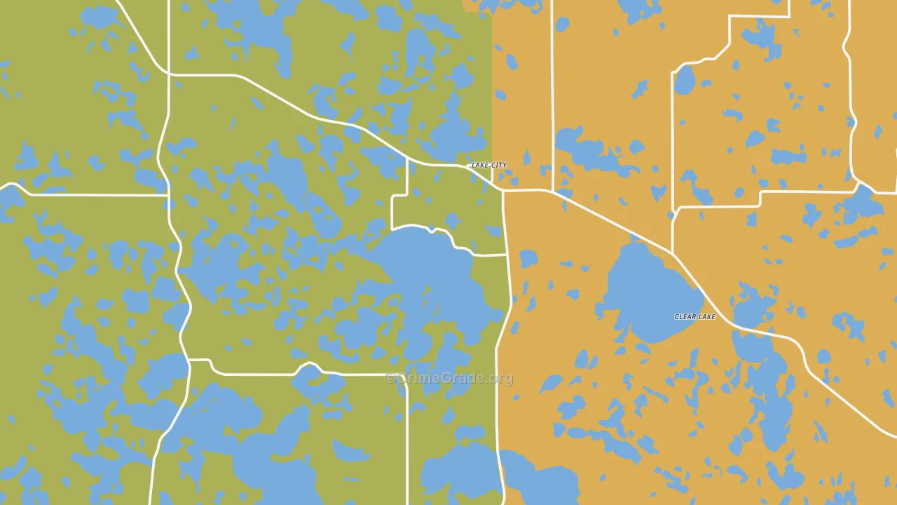 Lake City, SD Map of Vandalism Rates