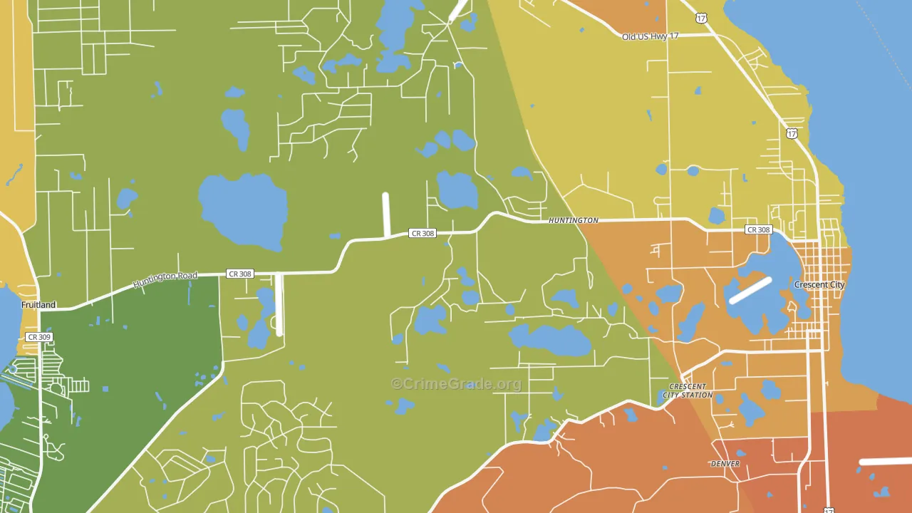 Lake Como, FL Map of Vandalism Rates