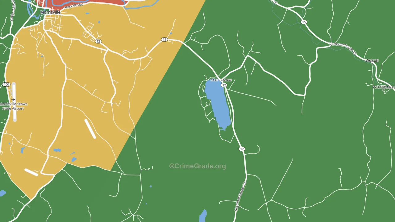 Lake Elmore, VT Map of Vandalism Rates