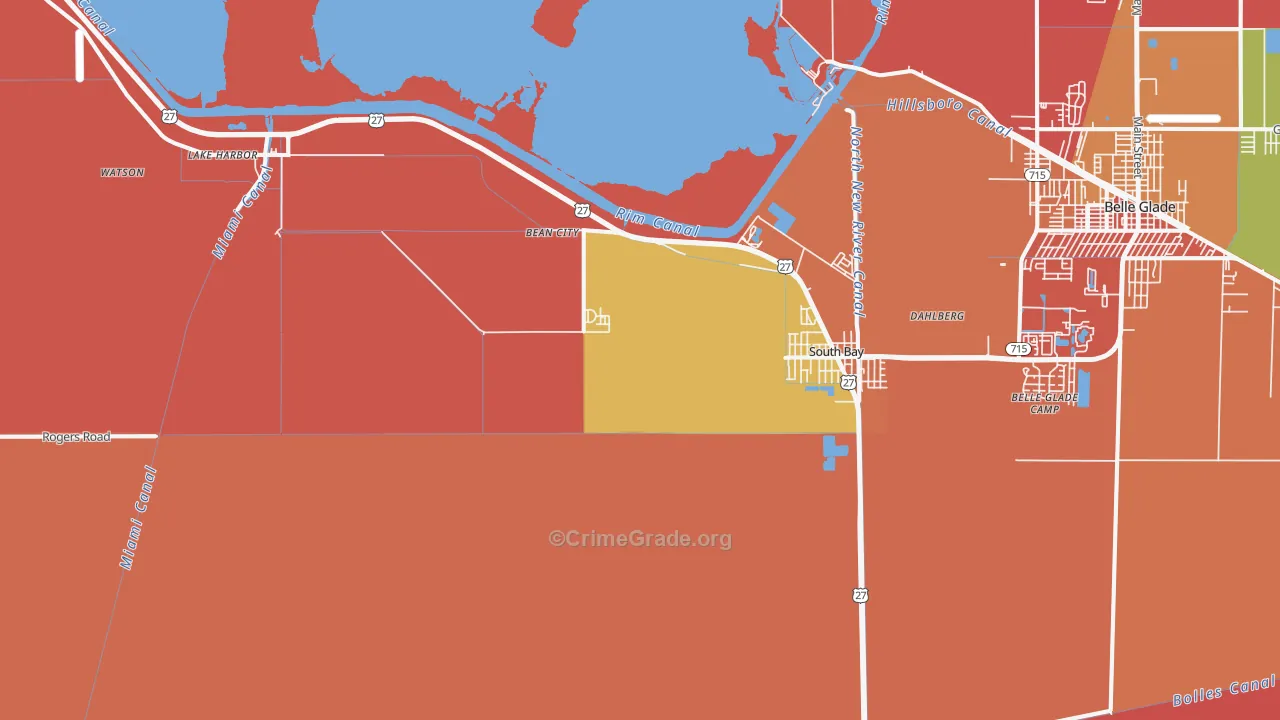 Lake Harbor, FL Map of Vandalism Rates