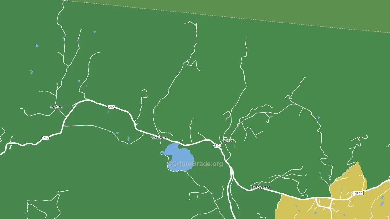 Lake Hill, NY Map of Vandalism Rates