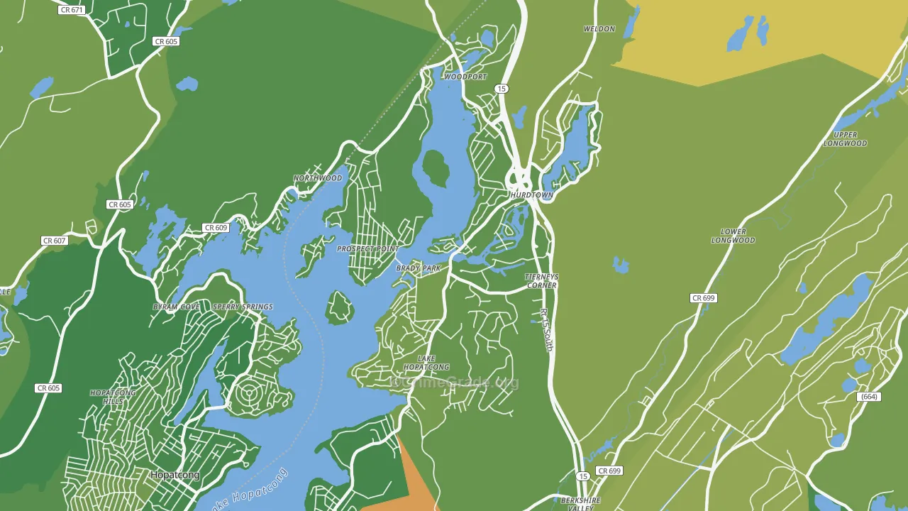 Lake Hopatcong, NJ Map of Vandalism Rates