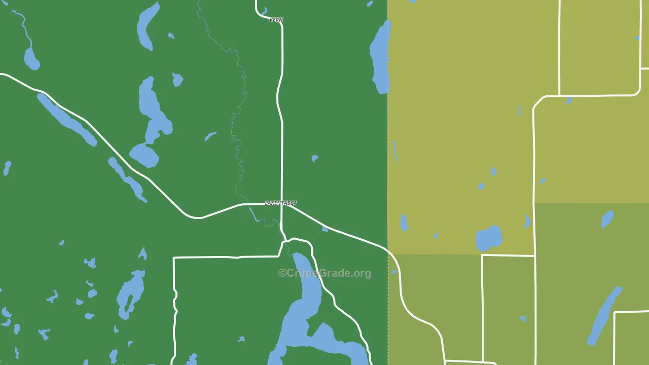 Lake Itasca, MN Map of Vandalism Rates