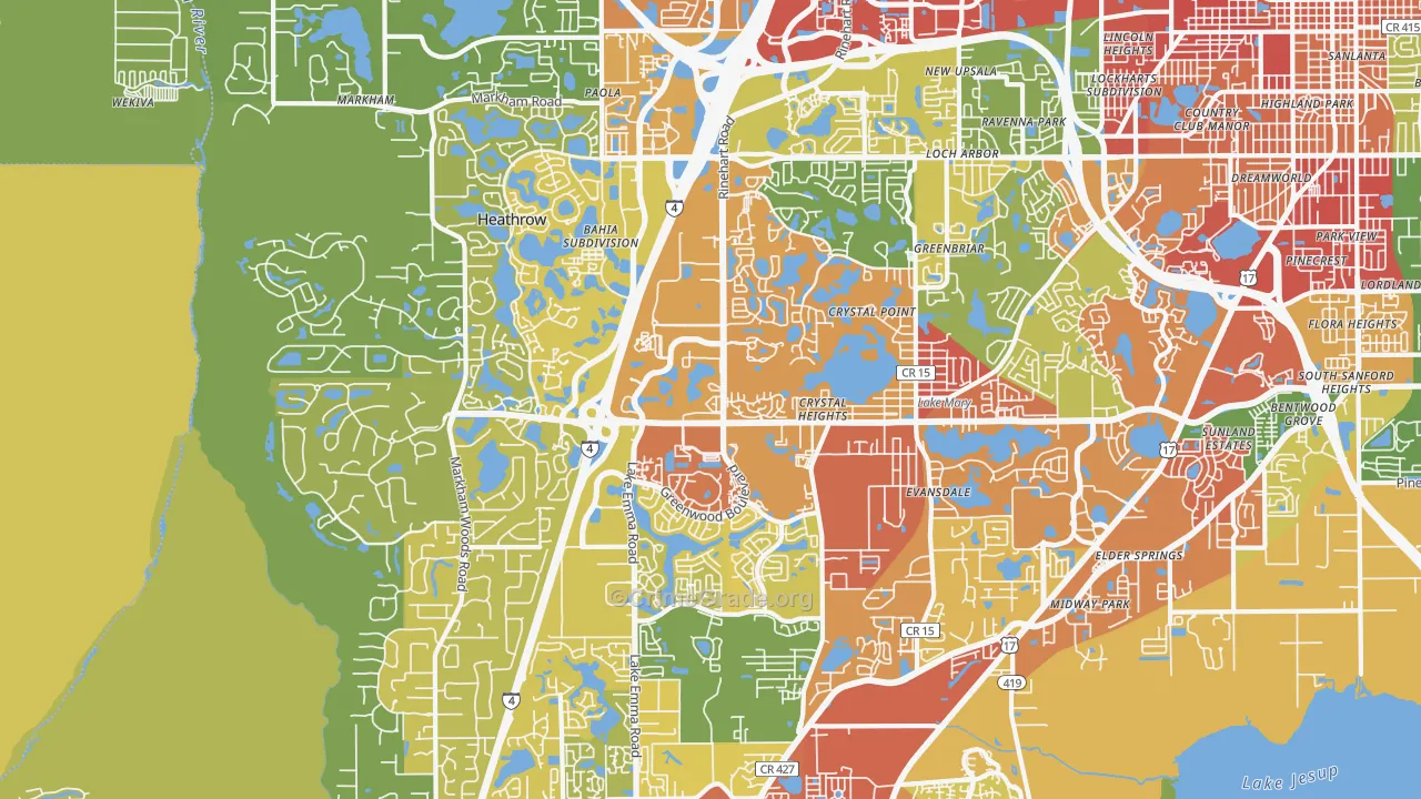 Lake Mary, FL Map of Vandalism Rates