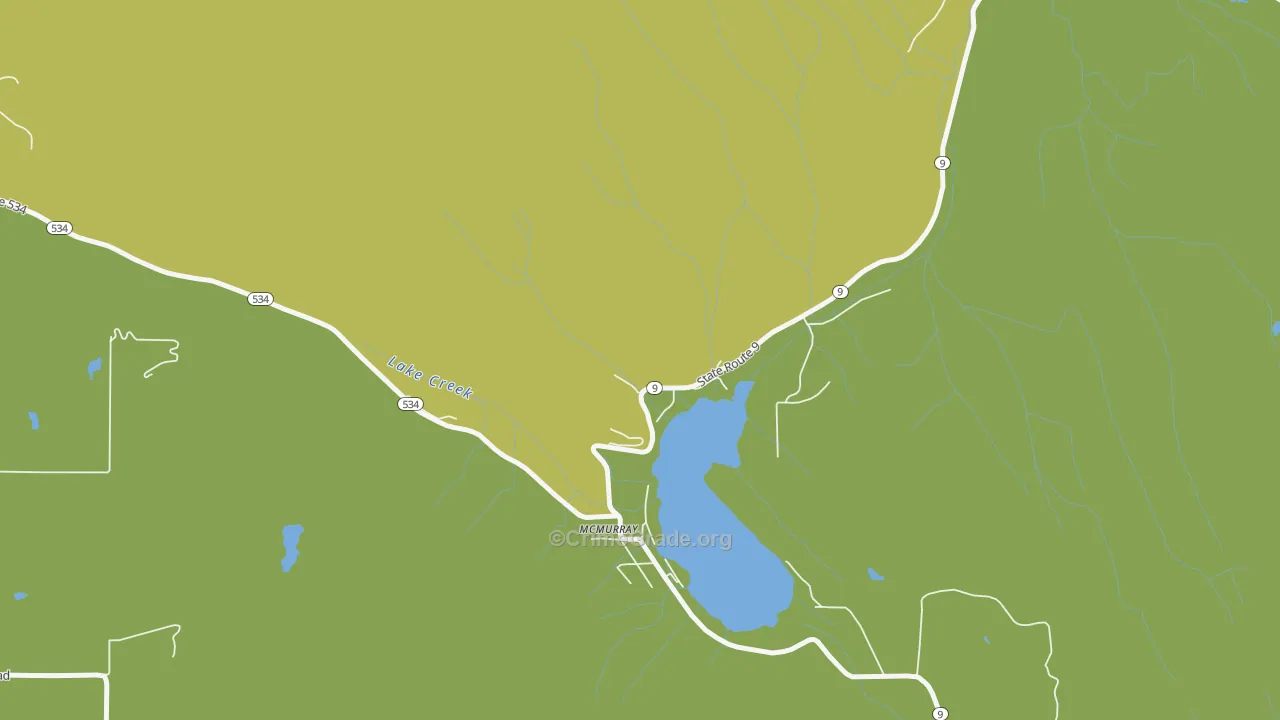 Lake McMurray, WA Map of Vandalism Rates