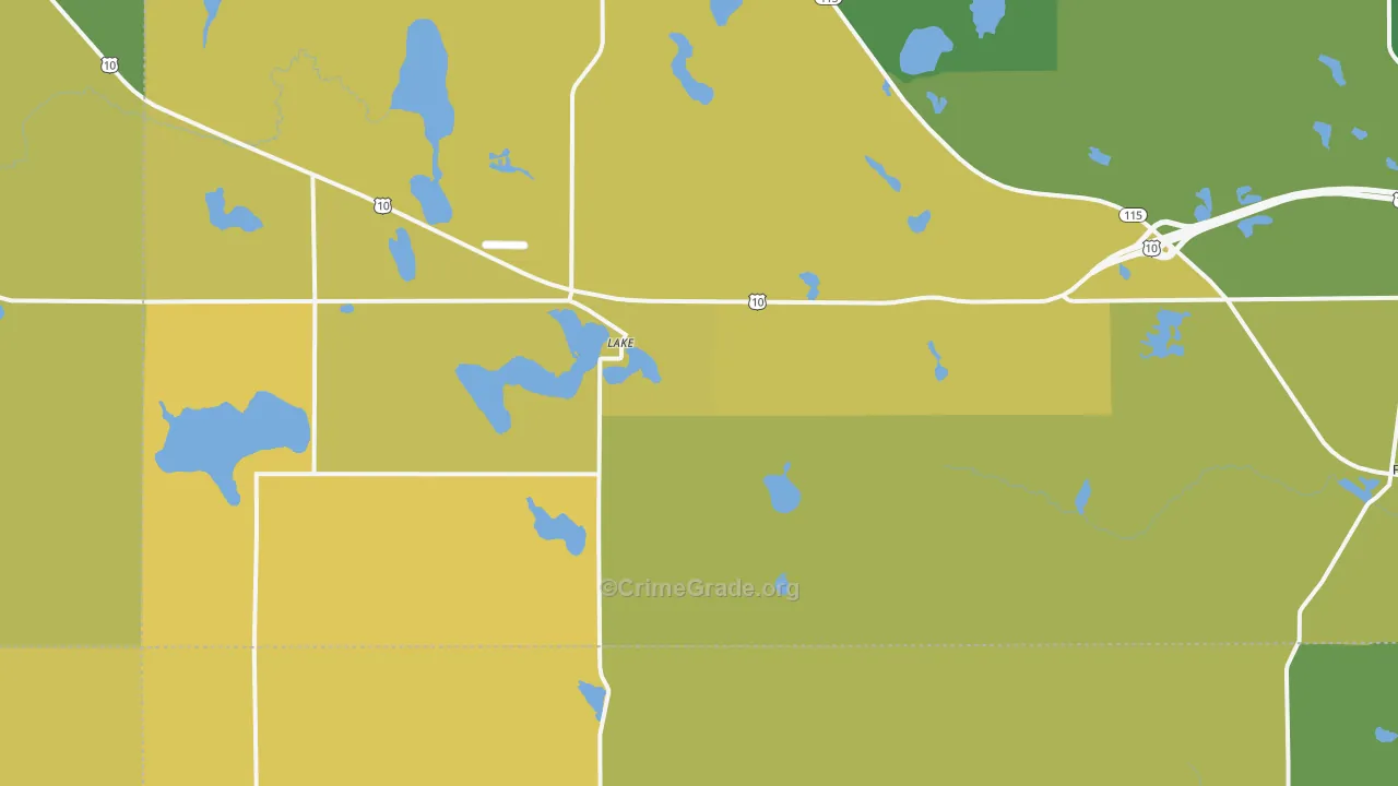 Lake, MI Map of Vandalism Rates