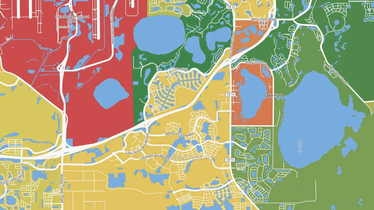 Lake Nona, Orlando, FL Map of Vandalism Rates
