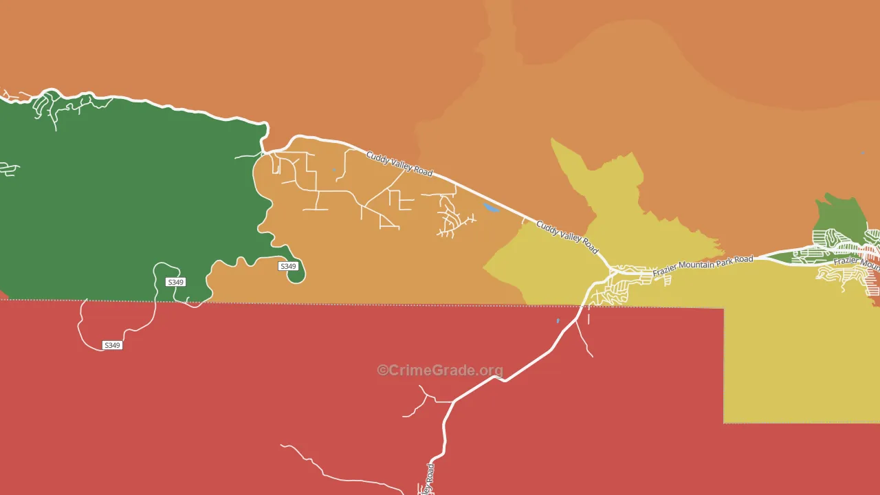 Lake of the Woods, CA Map of Vandalism Rates