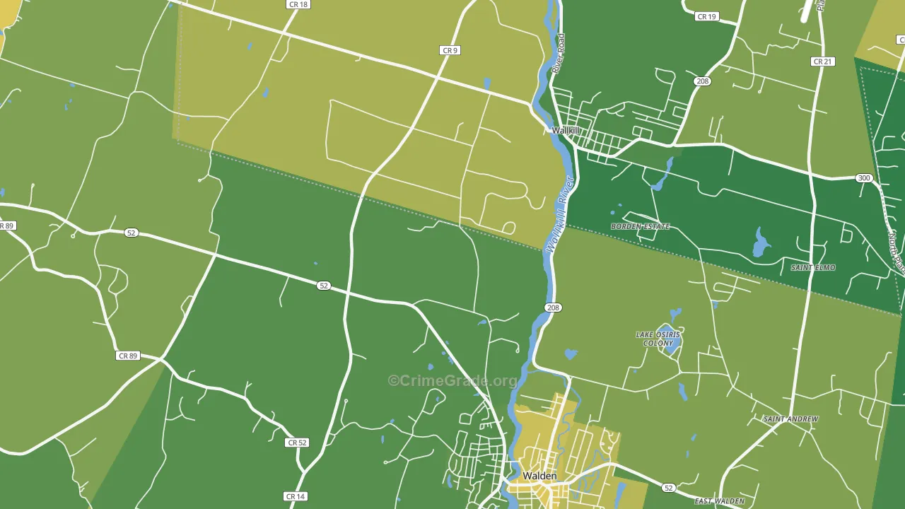 Lake Osiris Colony, NY Map of Vandalism Rates