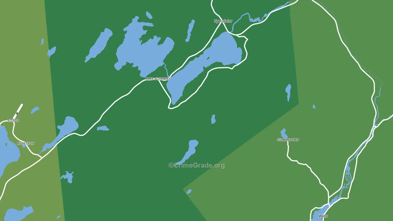 Lake Pleasant, NY Map of Vandalism Rates