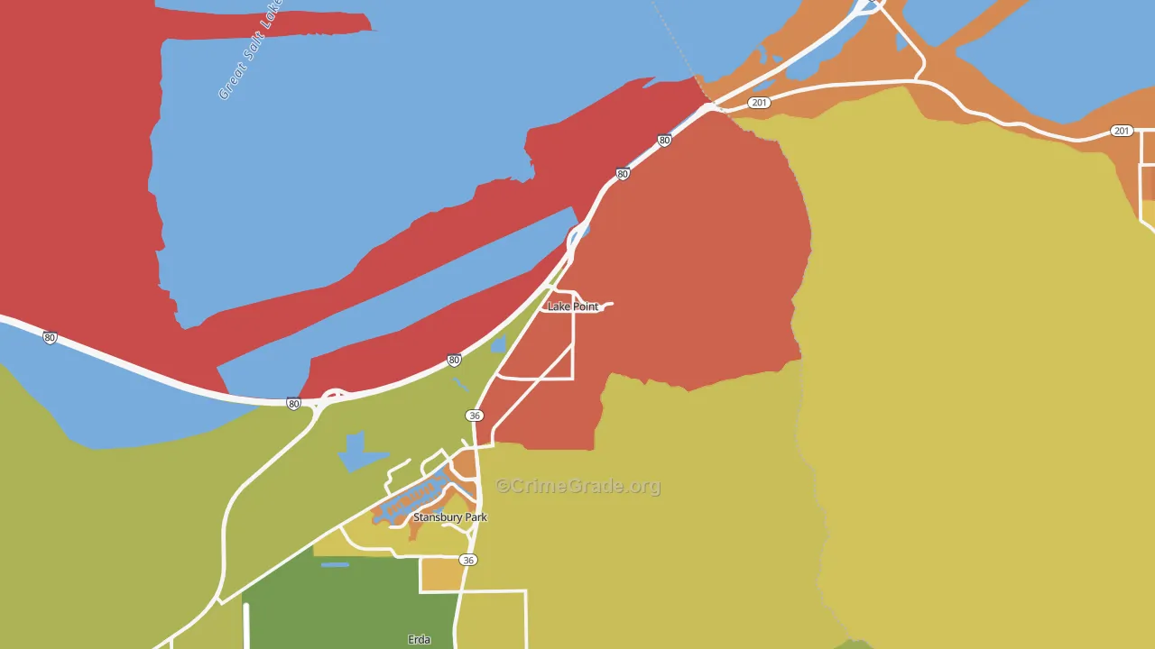 Lake Point, UT Map of Vandalism Rates