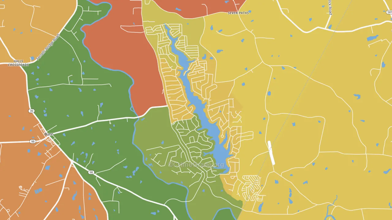 Lake Royale, NC Map of Vandalism Rates