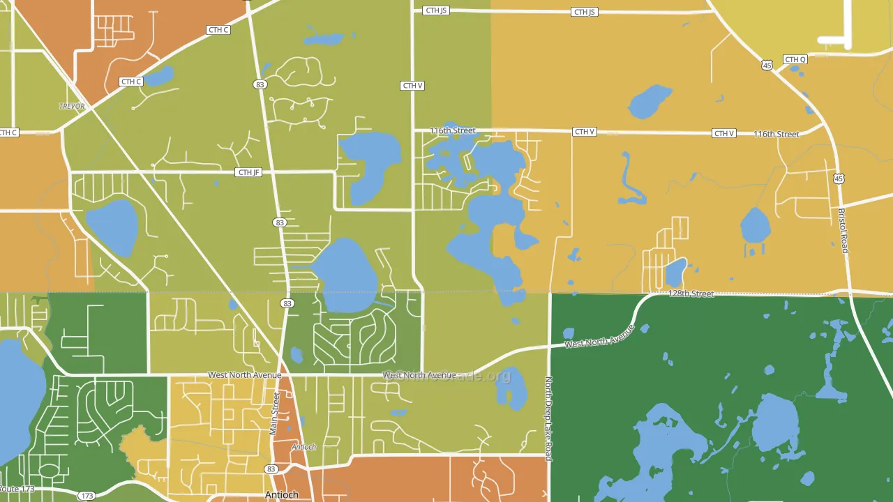 Lake Shangrila, WI Map of Vandalism Rates