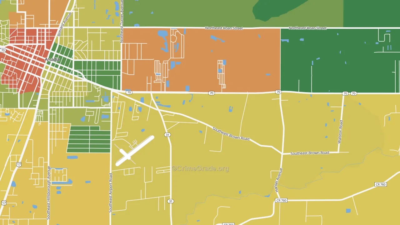 Lake Suzy, FL Map of Vandalism Rates
