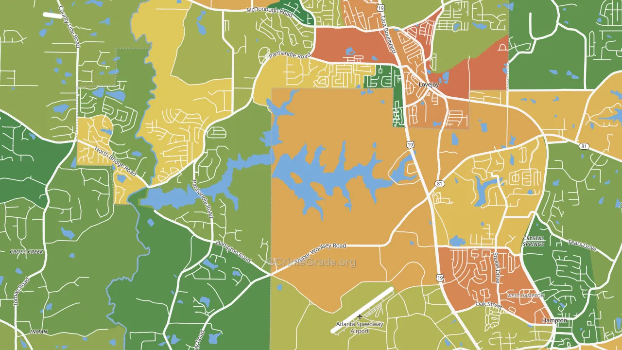 Lake Talmadge, GA Map of Vandalism Rates