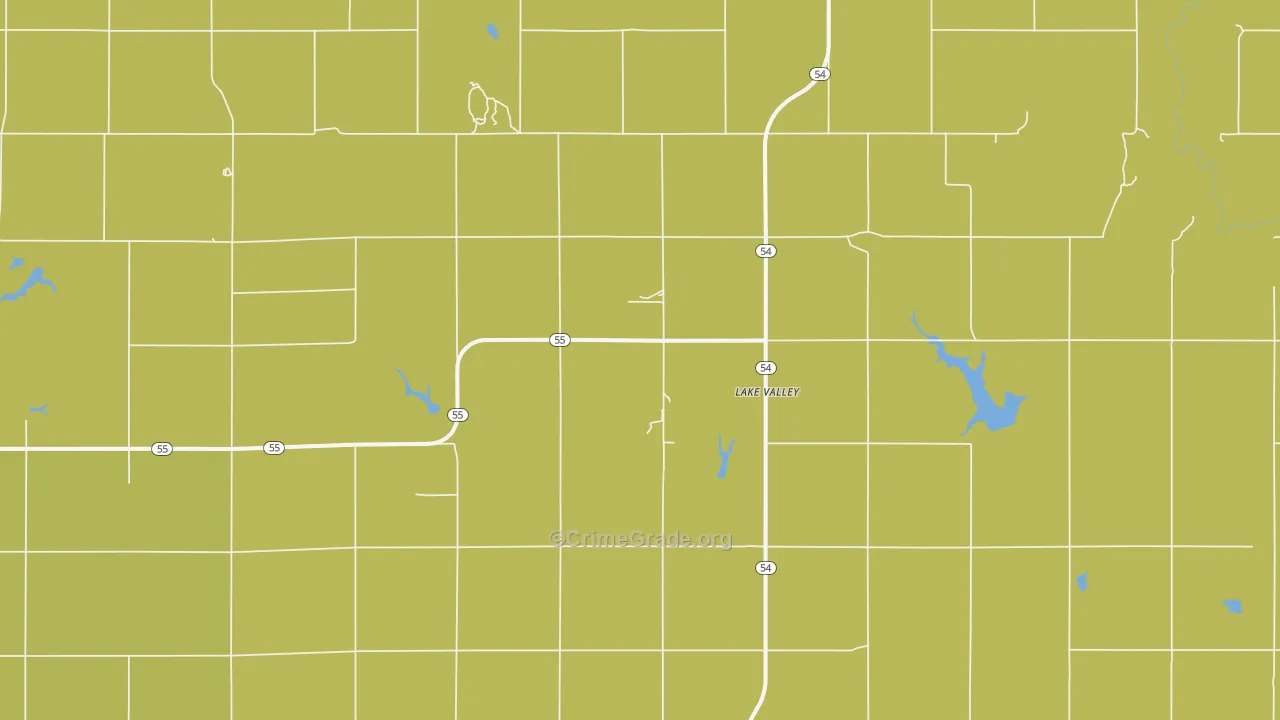 Lake Valley, OK Map of Vandalism Rates